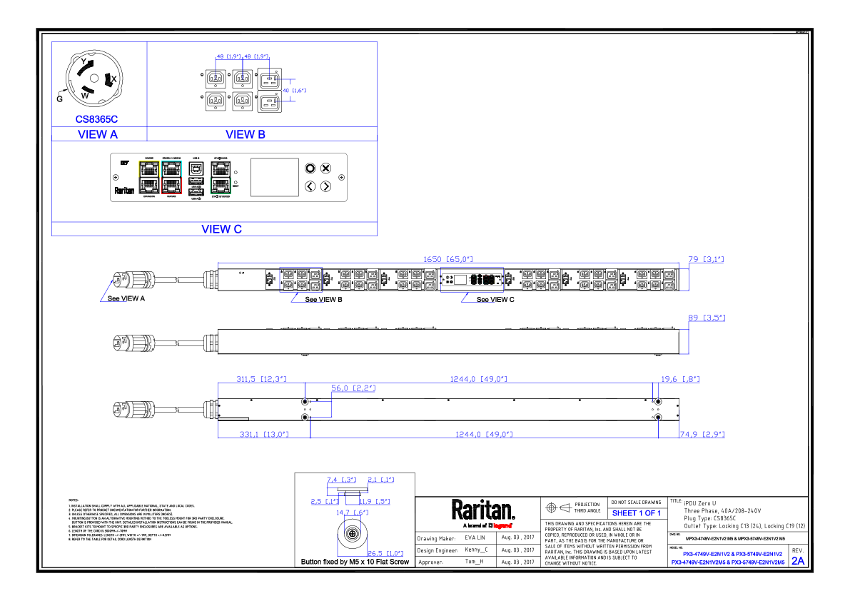 Rack Pdu Px3 4749v E2n1v2 Product Selector Raritan